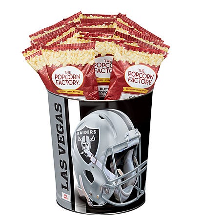 Las Vegas Raiders 3 Flavor Popcorn Tin